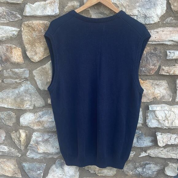 Chaps Navy Blue Sweater vest size large (42) - Picture 6 of 7